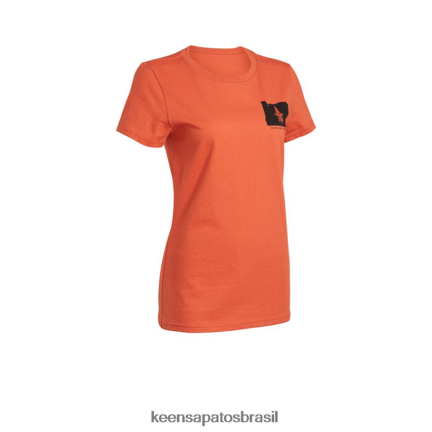 KEEN roupas J8VDXX629 ocre queimado camiseta pnw mulheres